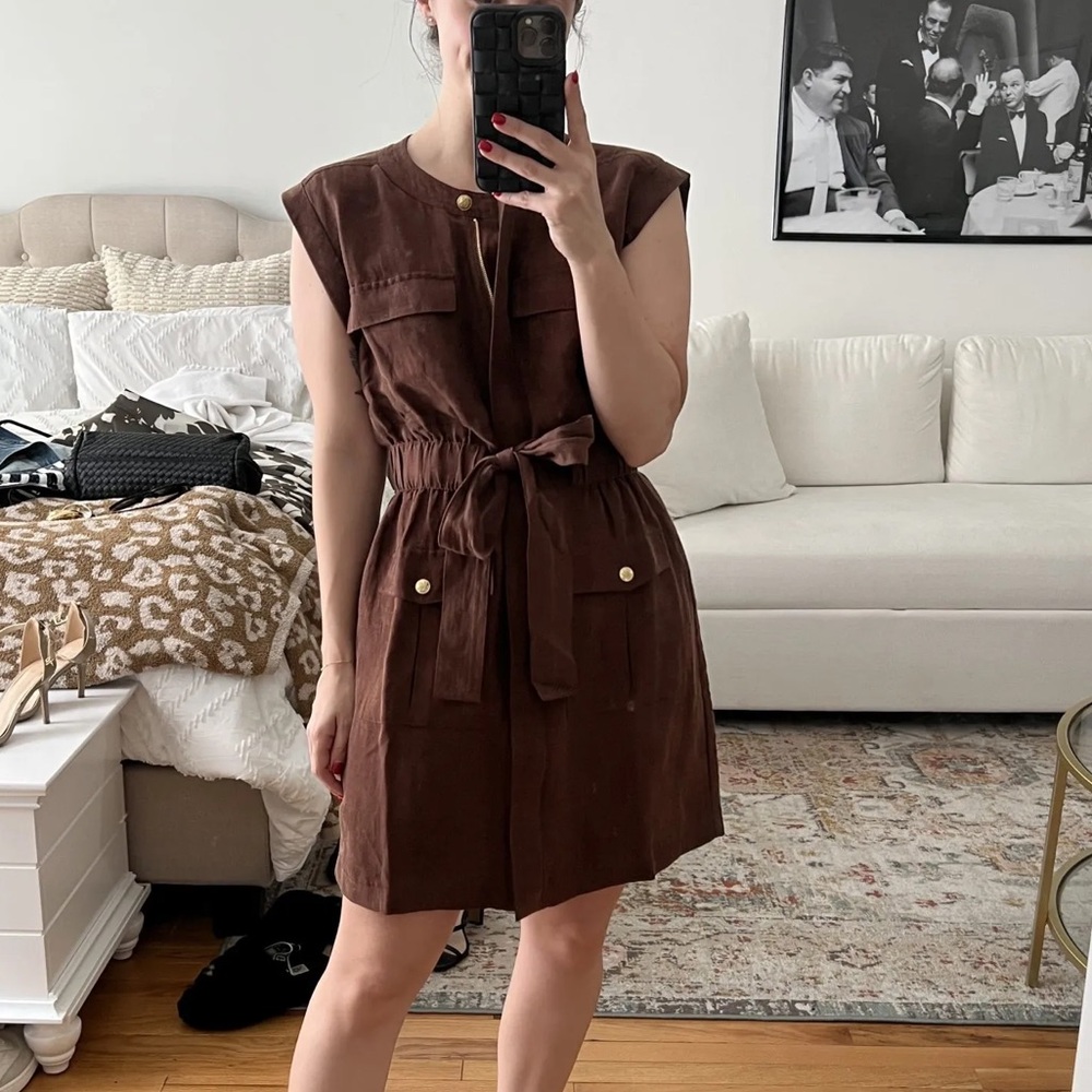 J. Crew Sleeveless Dress Tie Front